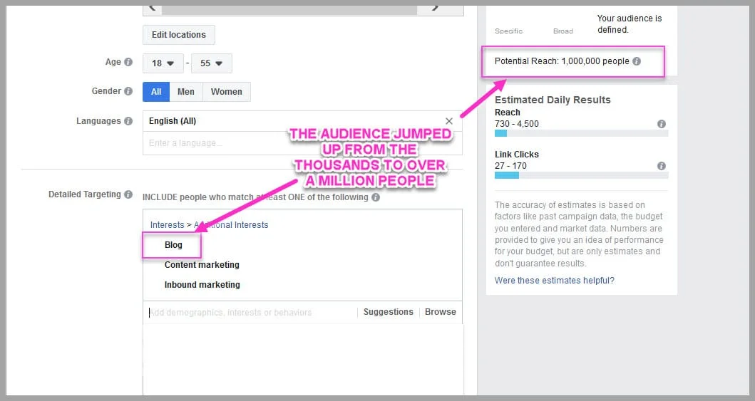 Make sure your are as specific as possible with your interest targeting- too broad and the ad wont perform