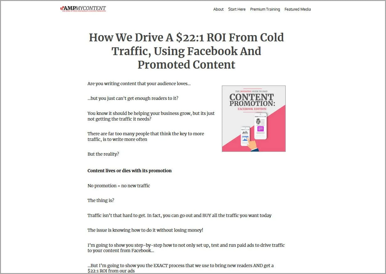 How we drive paid traffic to a cold audience