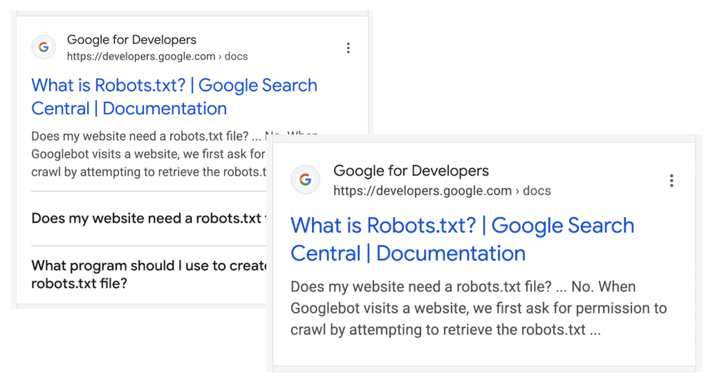 rich snippet example
