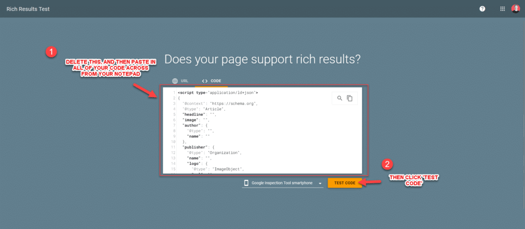 test your schema code